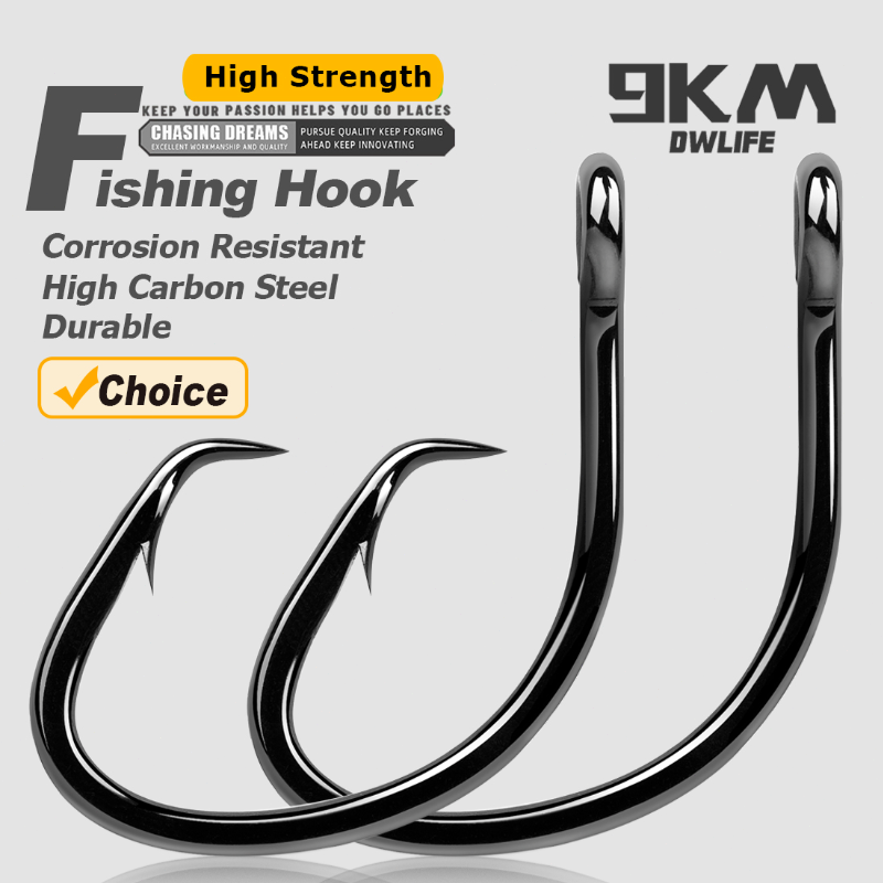 9KM 서클 후크 25~50Pcs 바닷물 낚시 후크 오 - Fishing Hook Barbless 리뷰 및 가격