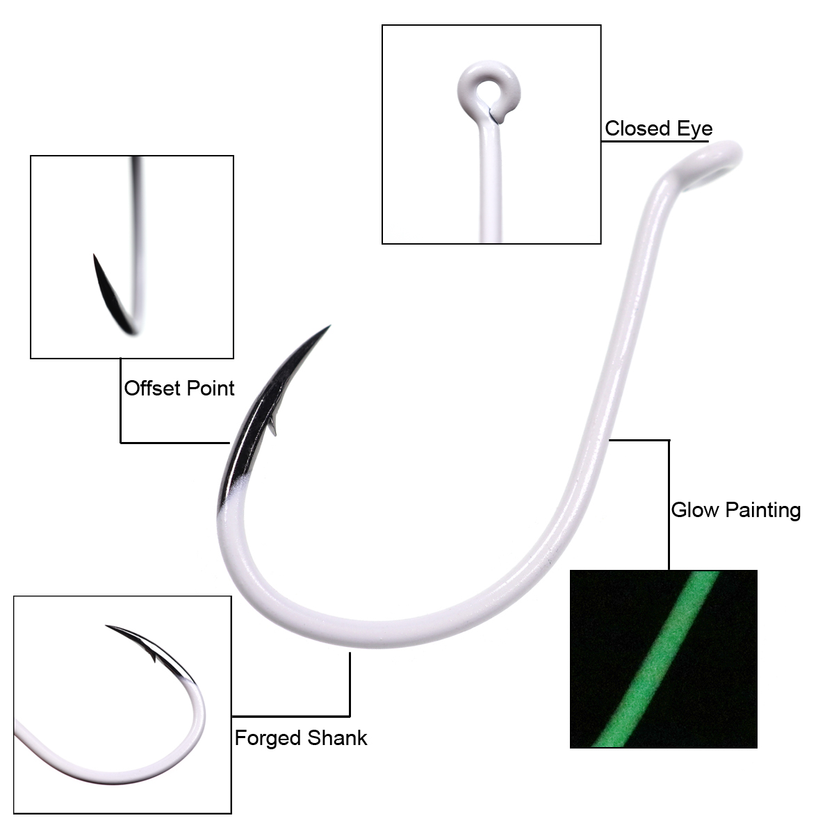 야광 수입 강철 문어 부리 후크 오프셋 클래식 미끼 후 - Fishing Hook Offset 리뷰 및 가격